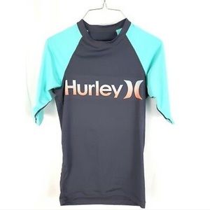 Hurley surf shirt, light blue/grey